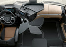 Ворсовые коврики на Mercedes Actros MP4 MP5 тягач GigaSpace 2011 - 2025 в Перми